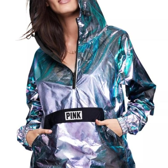 PINK Victoria's Secret Jackets & Blazers - SOLD VS PINK Anorak Windbreaker Hoodie M/L